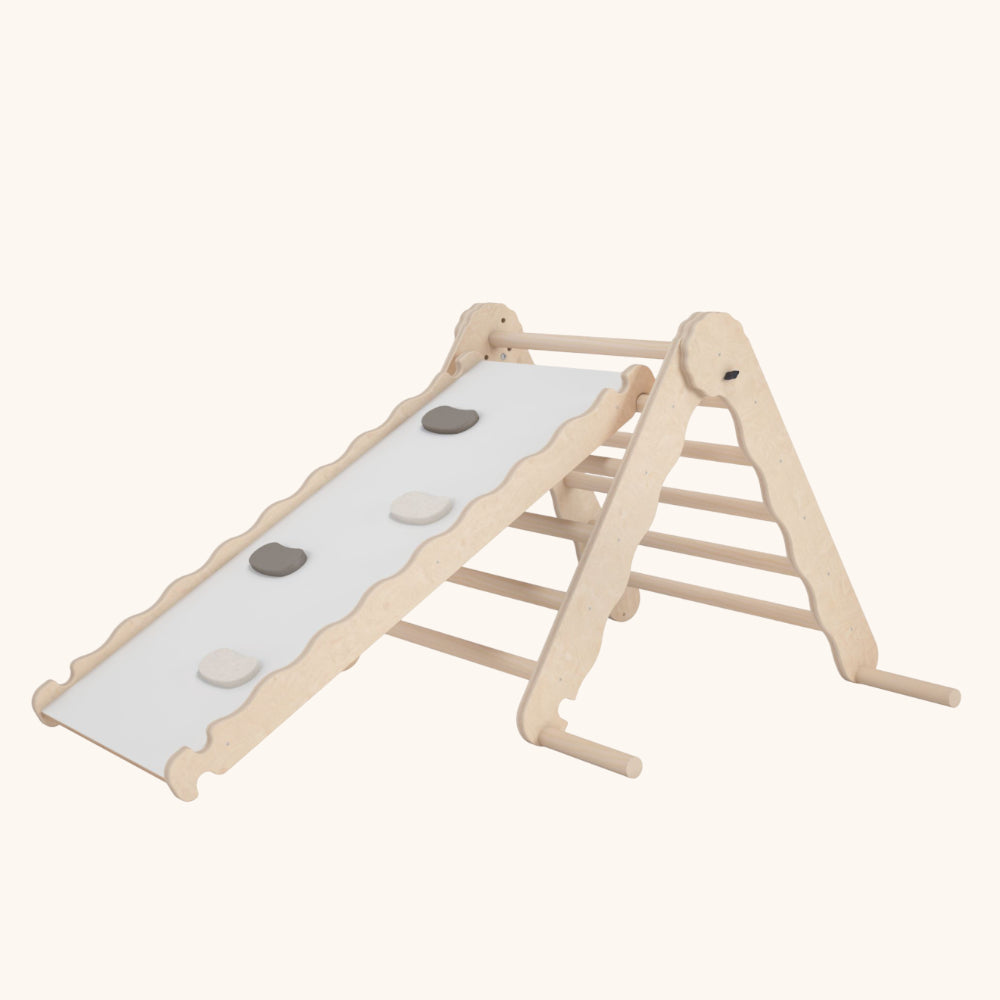 Mamoi Kletterdreieck mit Kletterrampe und Rutsche zum Mieten